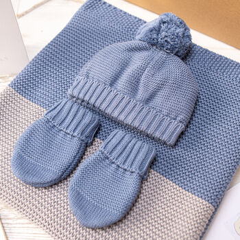 Boy's Maxi Stripe Blanket, Bobble Hat And Mittens Set, 12 of 12