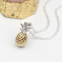 18ct Gold Plated And Sterling Silver Pineapple Necklace, thumbnail 1 of 7