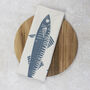 Organic Cotton Tea Towel | Mackerel, thumbnail 1 of 3