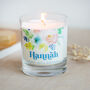 Floral 40th Birthday Personalised Candle, thumbnail 2 of 4