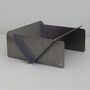Contemporary Raw Steel Flat Pack Fire Pit, thumbnail 2 of 5