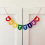 Rainbow Personalised Name Bunting Colourful Decoration, thumbnail 5 of 11