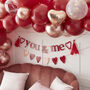 You And Me Valentines Bunting With Tassels, thumbnail 3 of 3