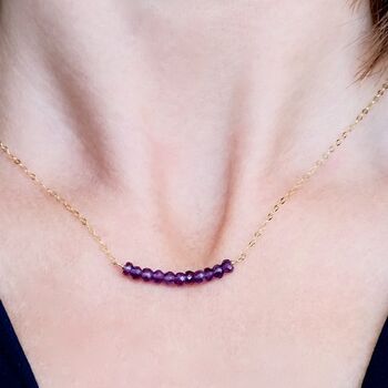February Birthstone Real Amethyst Necklace, 5 of 7