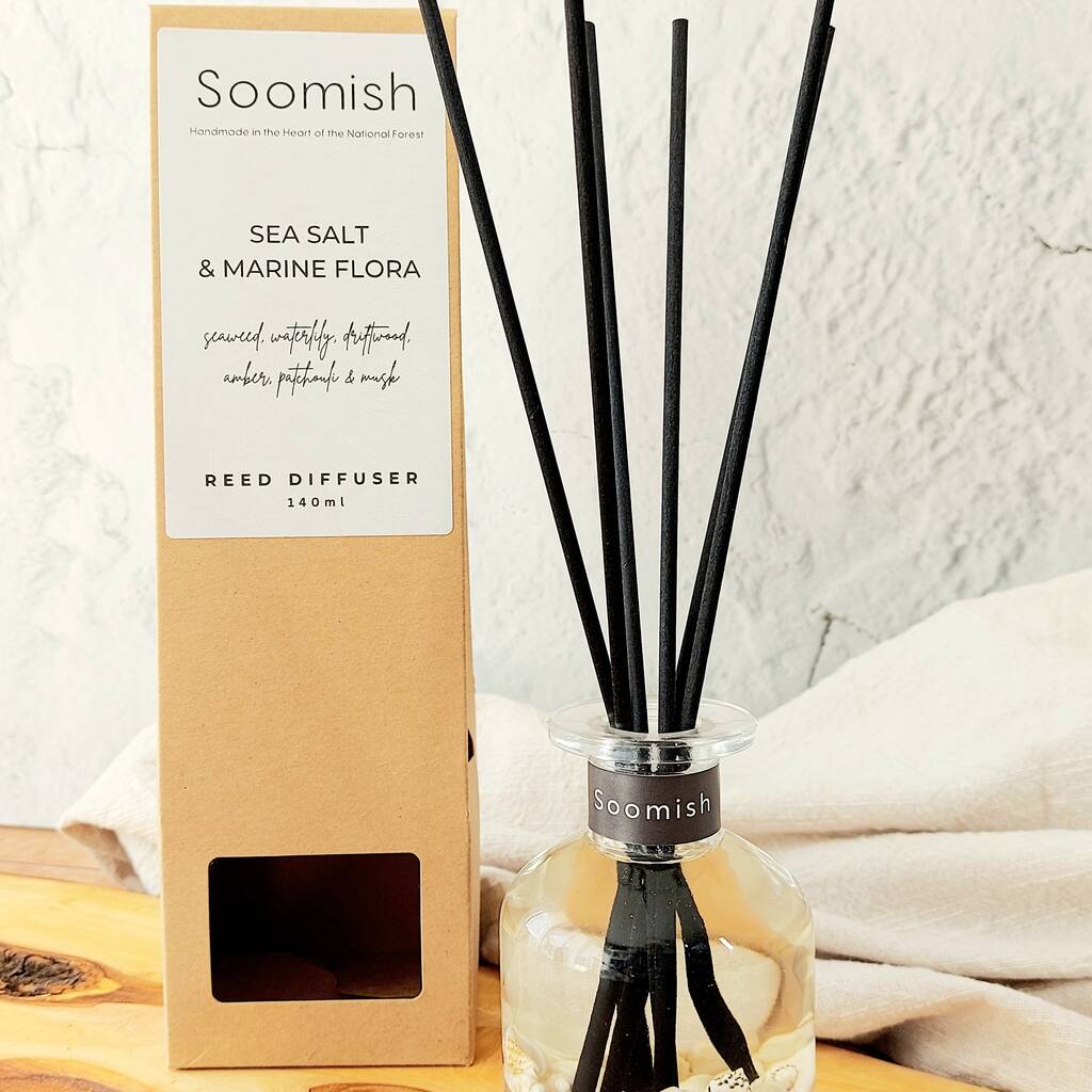 Sea Salt And Marine Flora Reed Diffuser By Soomish | notonthehighstreet.com