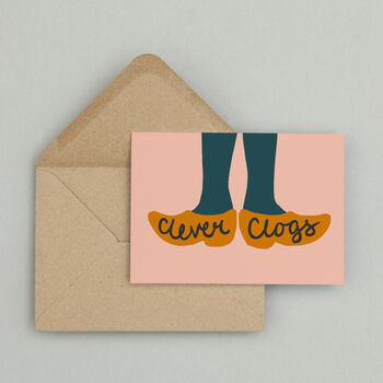 Clever Clogs Greetings Card, 4 of 6