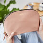 Personalised Blush Leather Toiletry Bag, thumbnail 1 of 5