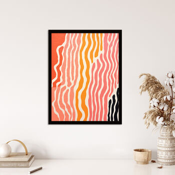 The Sand After The Sea Abstract One Warm Wall Art Print, 4 of 6