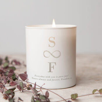 Gift For Partner Infinity Personalised Scented Candle, 2 of 10
