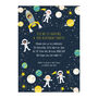 Personalised Space Pattern Birthday Invitations, thumbnail 2 of 3