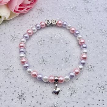 Personalised Heart Charm Bracelet Star Of The Week Bracelet, 7 of 10