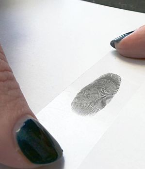 Inked Round Monogram Fingerprint Cufflinks, 10 of 12