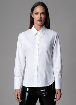 Charmaine White Textured Tuxedo Evening Shirt, 3 of 4