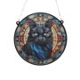 Cat Black Stained Glass Effect Suncatcher, thumbnail 3 of 6