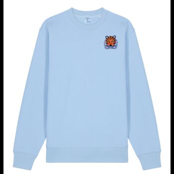 Adults Embroidered Organic Cotton Tiger Sweatshirt, 12 of 12