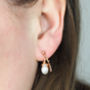 Pearl Acorn Earrings With Oak Leaves, thumbnail 2 of 6