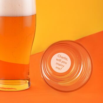 'Will You Marry Me?' Pint Glass, 2 of 4