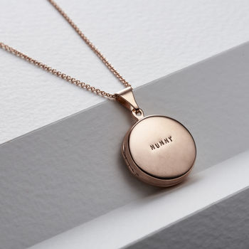 Personalised Small Round Locket Necklace, 3 of 9