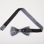 Mens Blue Floral Print Bow Tie, thumbnail 6 of 6