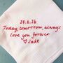 Personalised Hand Writing Cotton Handkerchief Gift, thumbnail 4 of 10