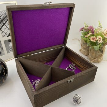 Veneer Personalised Wooden Jewellery Box, 4 of 12