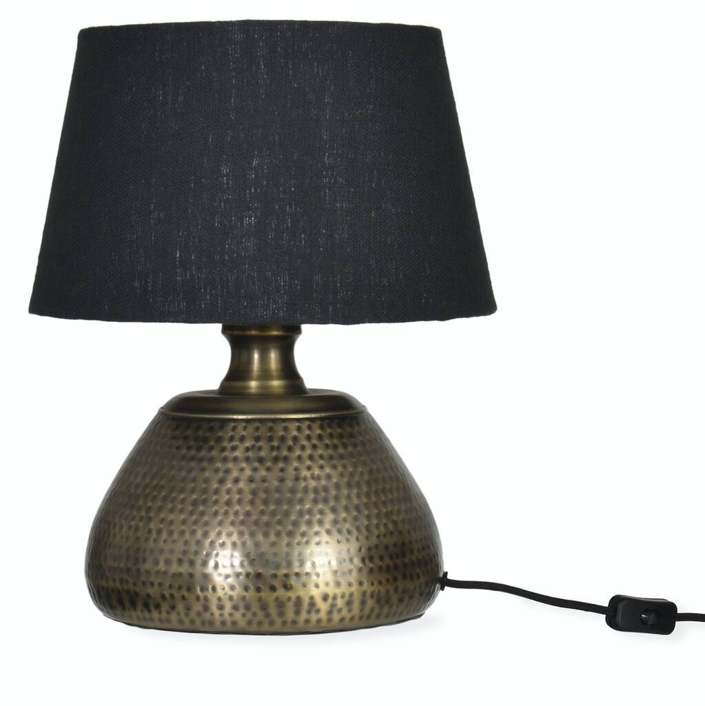 Hammered Brass Table Lamp By All Things Brighton Beautiful ...