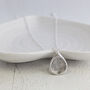Silver Fingerprint Soft Droplet Charm, thumbnail 4 of 7