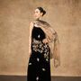 100% Mulberry Silk Scarf, Copper Black Marbling In Gift Box, thumbnail 5 of 12