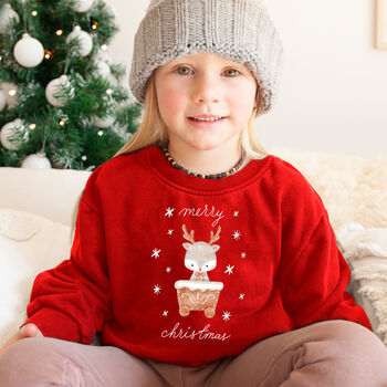 Merry Christmas Jumper Sweatshirt For Adult Child, 5 of 6