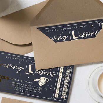 Personalised Driving Lessons Birthday Gift Voucher, 5 of 8