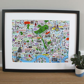 East London Illustrated Map Print, 3 of 4