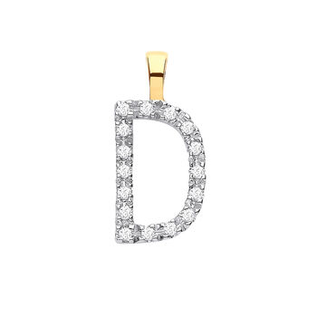 Fine Diamond 9ct Solid Gold Initial Letter Pendant Necklace, 4 of 12
