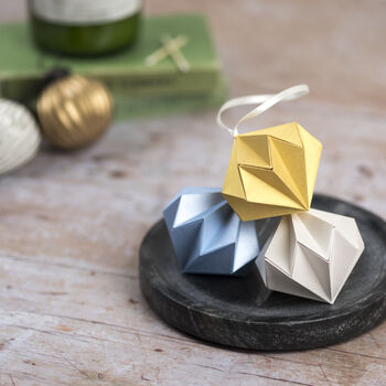 Eco Friendly Origami Diamond Paper Bauble, 4 of 6