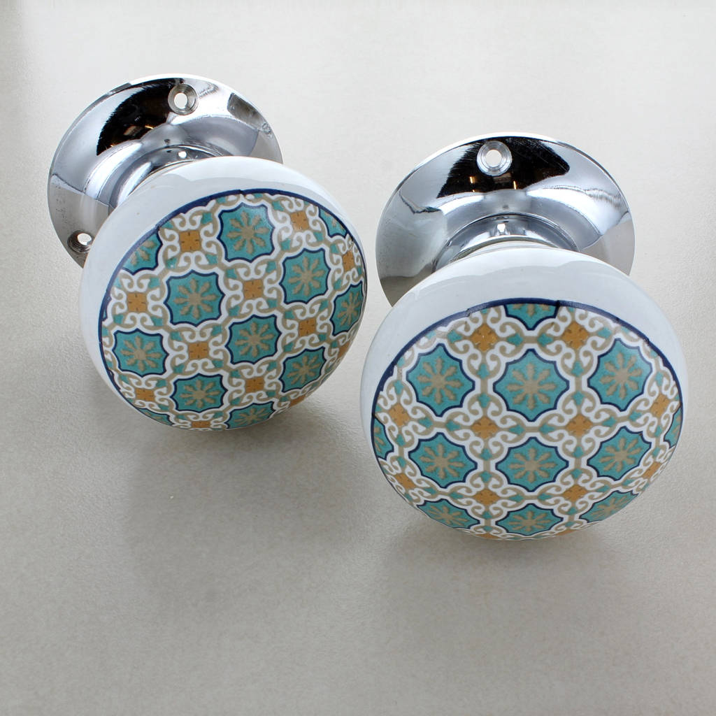 Divine Will Mortice Ceramic Entrance Doors Knobs By G Decor