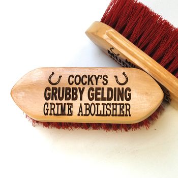 Personalised Grubby Gelding Dandy Brush, 3 of 3