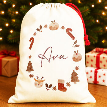 Personalised Christmas Sack Wreath, 3 of 4