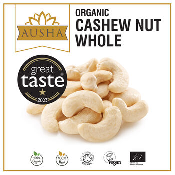 Ausha Organic Whole Cashew Nuts 500g, 3 of 9