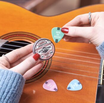 Personalised Colour Guitar Plectrums, 3 of 10