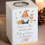 Personalised Autumn Gonk Tealight Holder, thumbnail 2 of 4
