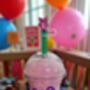 Set Of Six Angel Pink Candy Floss Cup With Straw And Topp, thumbnail 7 of 7