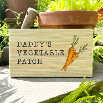 Dad's Vegetable Patch Wooden Sign, 3 of 3