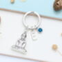 Personalisable Buddha Keyring Spiritual Gift, Good Luck Token, Yoga Accessory, thumbnail 7 of 9