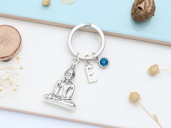 Personalisable Buddha Keyring Spiritual Gift, Good Luck Token, Yoga Accessory, 7 of 9