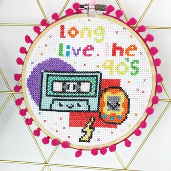 Long Live The 90's Cross Stitch Kit, 2 of 11