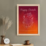 Personalised Diwali Colourful Ganesh Framed Print, thumbnail 5 of 6