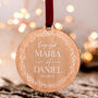 Newly Engaged Personalised Christmas Wooden Decoration, thumbnail 1 of 3