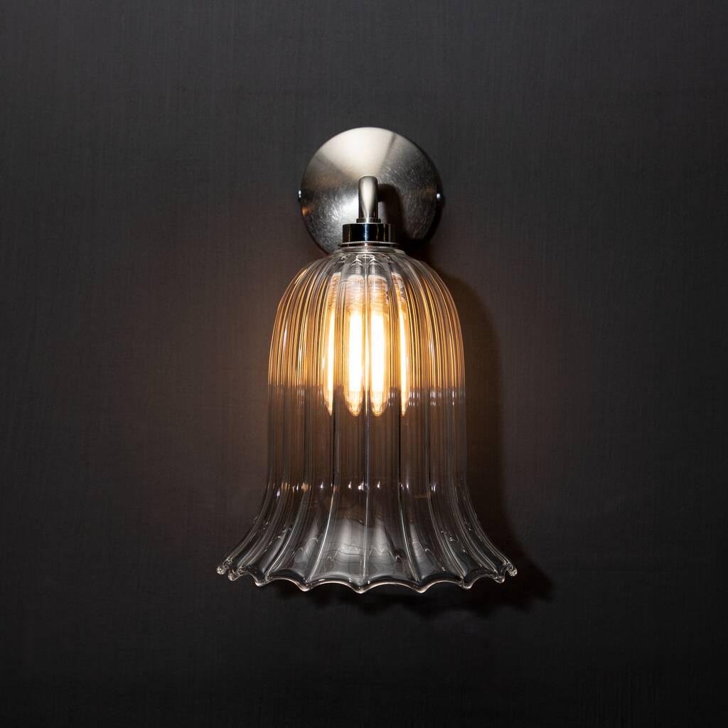 Bathroom Fluted Glass Wall Light By Glow Lighting | notonthehighstreet.com