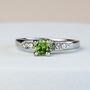 Green Or White Crystal Sparkly Ring, thumbnail 1 of 7