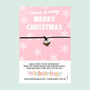 Merry Christmas Wish Bracelet With Heart Charm, thumbnail 1 of 3