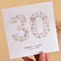 Personalised Love Hearts Pearl 30th Anniversary Card, thumbnail 7 of 9
